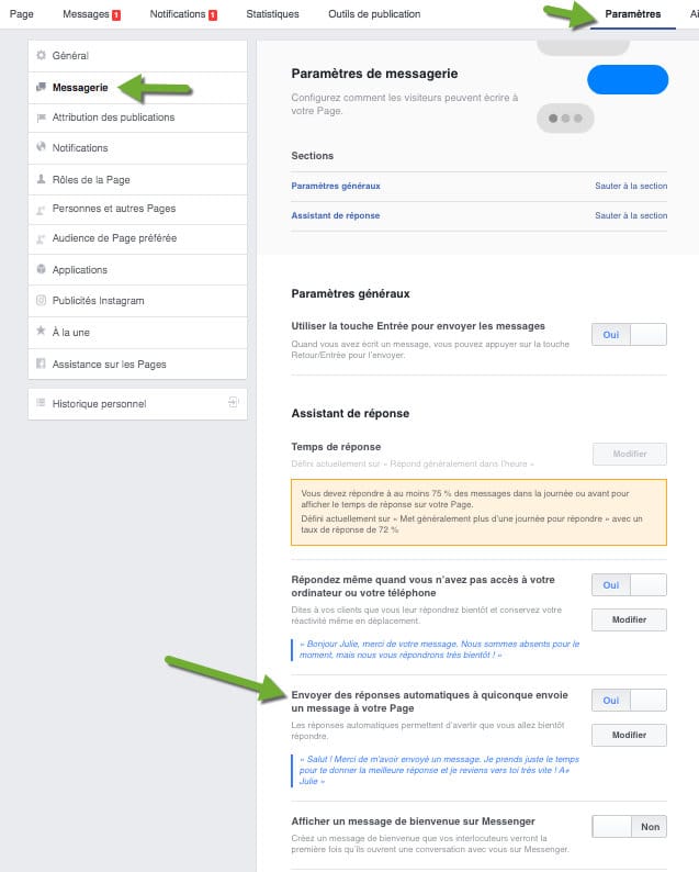 Il est important aussi de bien gérer sa messagerie Facebook