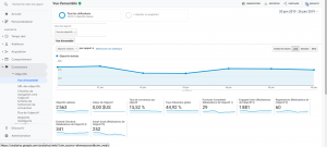 Suivis de l'avancée des objectifs de votre site via google analytics