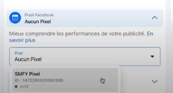 choisissez votre pixel facebook pour tracker vos publicités