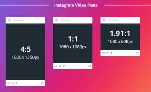 infographie taille vidéo instagram feed