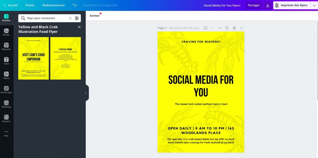Créez vos flyers gratuitement de façon rapide avec l'outil en ligne Canva 