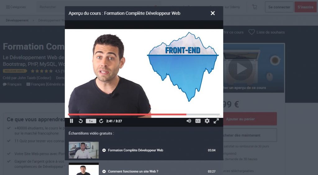 formation développement web 