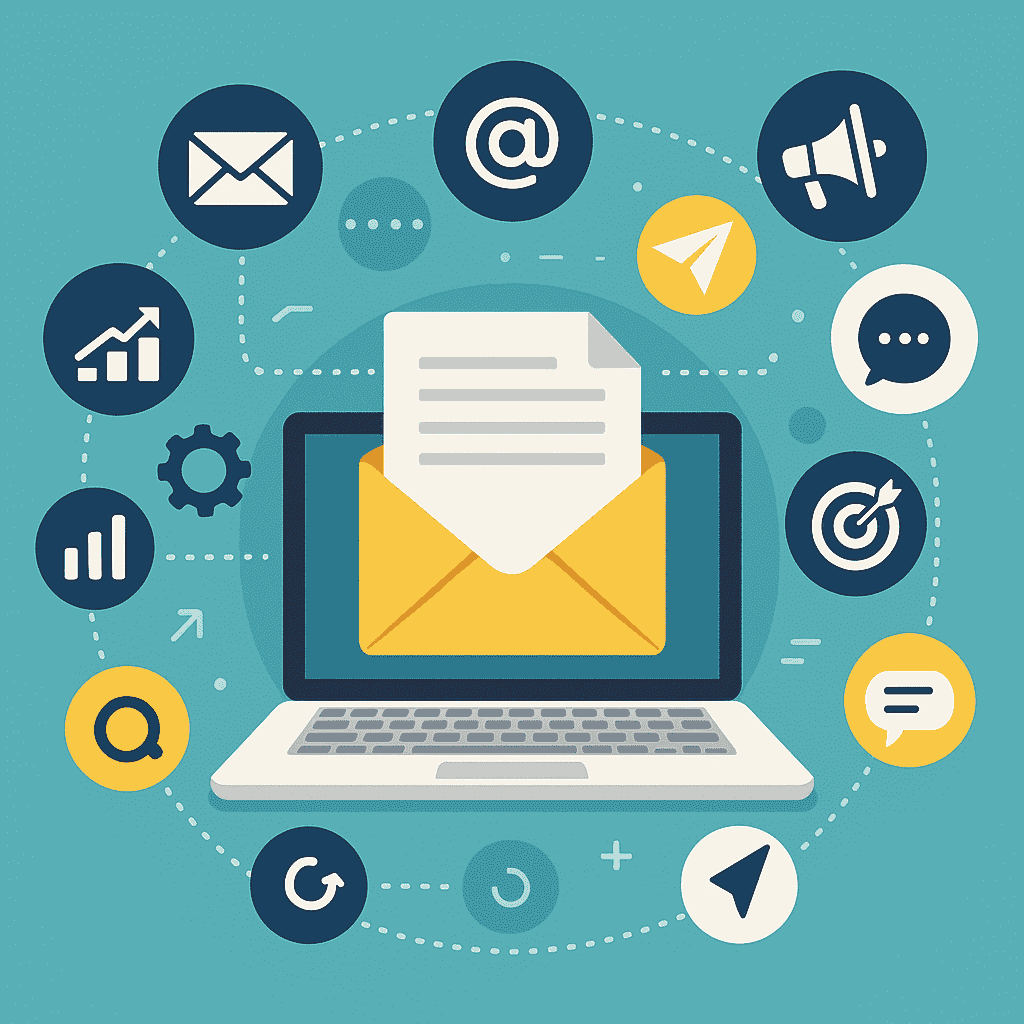 Outils Marketing par email et communication numérique illustrés
